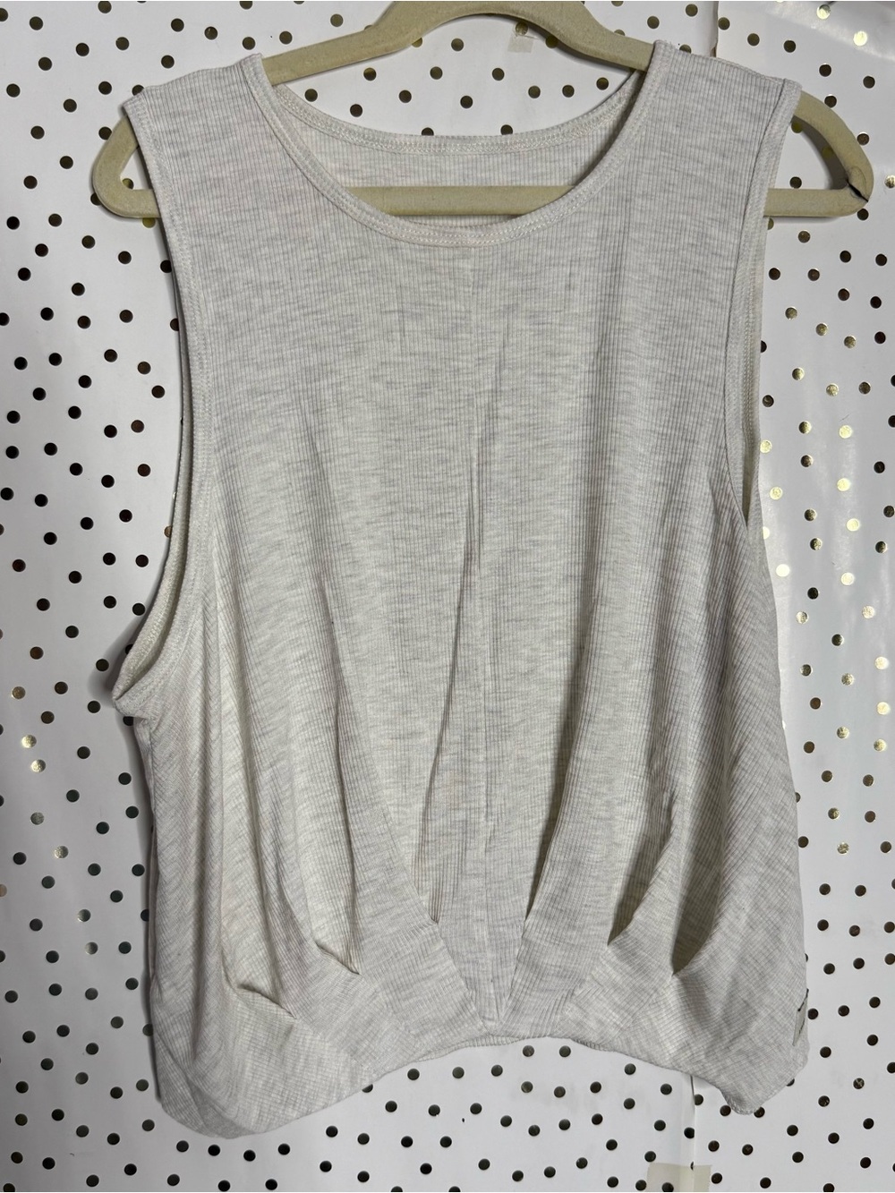 Vuori Women's Cream Ribbed Sleeveless Top